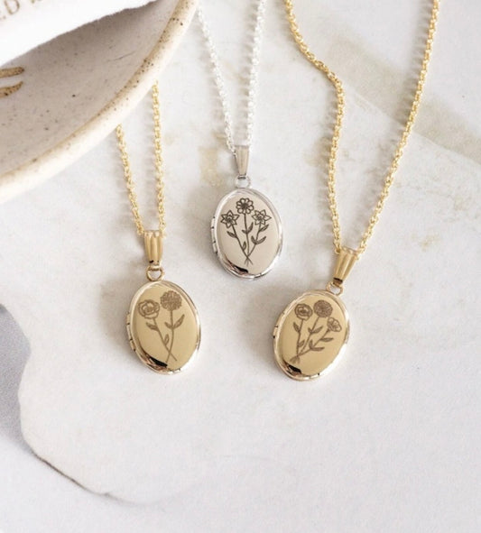 The Heirloom Birth Flower Locket