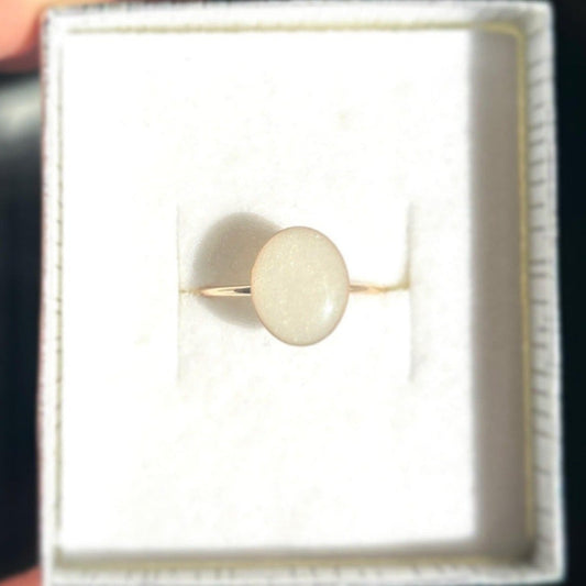 Hold Your Heart Keepsakes simple breastmilk ring oval